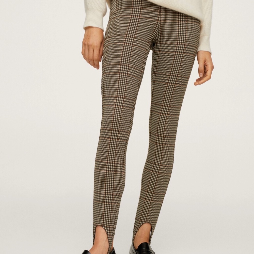 Check fuseau leggings